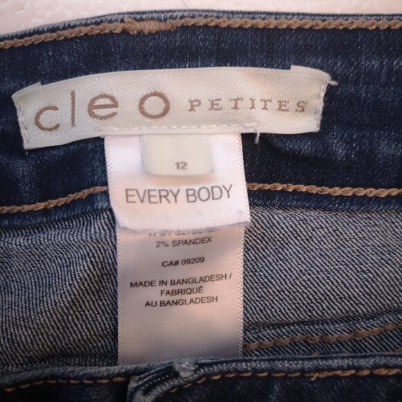Cleo Petites Ladies Everybody Dark Wash Blue Jeans - Picture 3 of 7